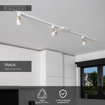 Lucide TRACK T-connector - 1-circuit Track lighting system - White (Extension)